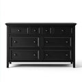 Chest of Drawers Solid Wood 120x40x80 cm - Black - Classic Design