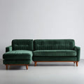 Velvet Upholstered Sofa Set 240x150x85 cm - Dark Green - Modern Design