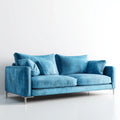 Modern Design Sofa Set Fabric Upholstered 200x90x80 cm - Blue